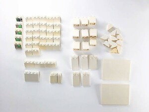 F281　LEGOバラパーツ　白　スロープ系　まとめて大量㎏