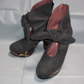 CARVEN×ROBERT CLERGERIE カルヴェン×ロベール・クレジュリー・パイソンヒールリボンシューズ・USED・お買得です