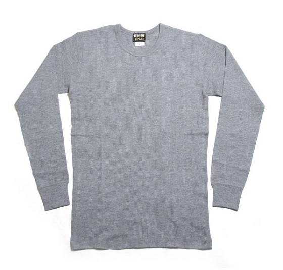 RICHEND/リッチエンド サーマル ワッフルロングTシャツ 【グレー】 (サイズ:S)〔 アメージング 服 〕