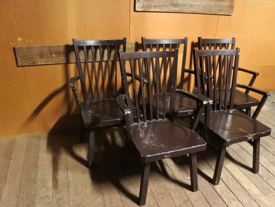 新作入荷!!】 アメリカンヴィンテージ ブラック チェア 椅子 - 家具