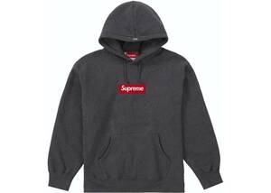 新品 Lサイズ supreme box logo hooded sweatshirt シュプリーム ボックスロゴ チャコール パーカー 21FW 21AW スウェット フーディー