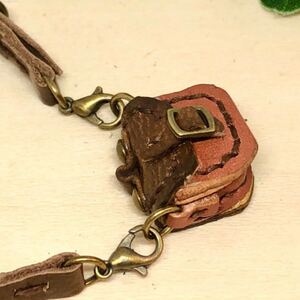 革細工 1.8センチかばん 調整紐 miniature bag.