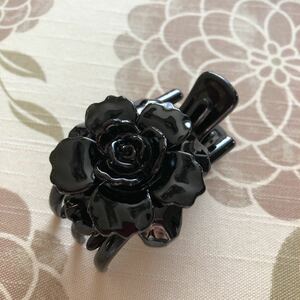  black hair ornament clip flower 