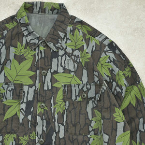 Vtg TREBARK camouflage work shirtメンズ XLサイズ相当 ツリーバーク 迷彩柄 ワークシャツ ツリーカモ カモフラージ