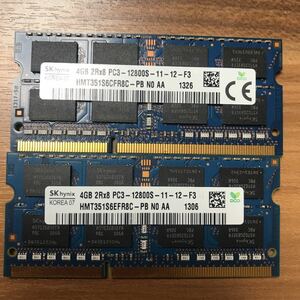 SK hynix DDR3 1600Mhzノート用メモリ4Gx2