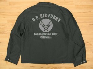 U.S. AIR FORCE 黒 ジャケット(ソリッド) グレー 4XL フライトma-1ミリタリー エアフォース