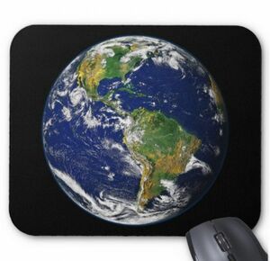  blue the earth. mouse pad ( photo pad )