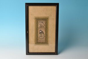 [ chair Ram fine art flowers and birds person map Mini achu-ru era paper book@ autograph islamic miniature ]