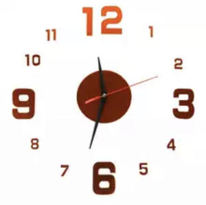 3Dウォールクロック　レッド DIY壁時計 ウォールステッカー 韓国　立体時計 壁掛け時計 おしゃれ かっこいい モダン 北欧 韓国 かべかけ