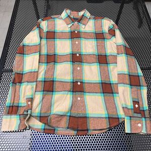  men's Bigi mensbigi collective button down long sleeve flannel shirt check m size check shirt check pattern long sleeve shirt 