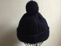 ◆FITH フィス◆日本製◆紺◆細いケーブル編みが可愛いニット帽◆サイズ S（50ー52cm）◆10687_画像5