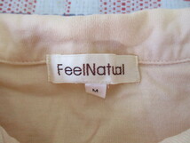 ★ニッセン FeelNatural 衿付きスキッパー 半袖Tシャツ 裾スリット入り（M）_画像5