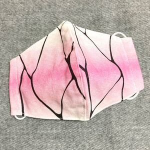 和柄 マスク ガーゼマスク ハンドメイド 蝶々 ピンク 桃色 女の子 子供用