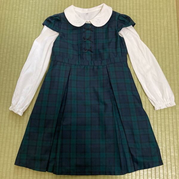 anyFAM フォーマルワンピース 入学式 チェック柄 120センチ