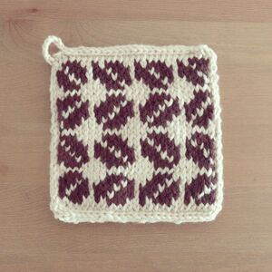 コーヒー柄ポットマット ハンドメイド