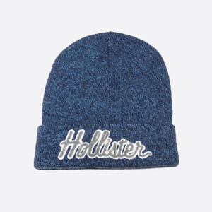 ★SALE★Hollister/ホリスター★アップリケロゴアクリルニットビーニー (Heather Navy)