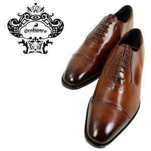 [S1958] [Неиспользуемые предметы] [Сделано в Японии] Orobianco Orobianco Leather Shoes Business Shoes All Leather Straight Chip размер 42 26