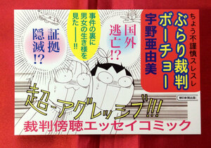 ぶらり裁判ボーチョー 宇野亜由美 店頭告知用POPカード 非売品 当時モノ 希少　A1707