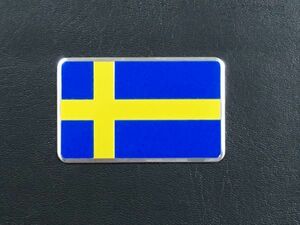 送料無料 スウェーデン 国旗 アルミ ステッカー エンブレム ボルボ サーブ SAAB S40 v40 V50 V60 V70 xc40 XC60S80 C70 シール 国旗 VOLVO\