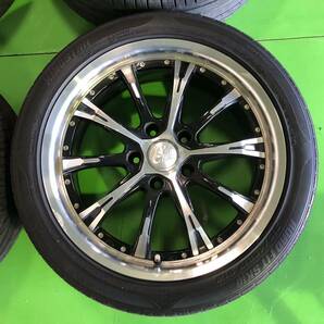 NA367 中古 CLIFF CLIMB TC-02 クリフ クライム ホイール 17×7J +42 PCD 114.3 タイヤ 215/45R17 235/45R17 4本 セットの画像5