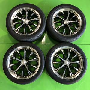 NA367 中古 CLIFF CLIMB TC-02 クリフ クライム ホイール 17×7J +42 PCD 114.3 タイヤ 215/45R17 235/45R17 4本 セット