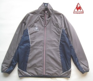  прекрасный товар!! Le Coq lecoq sportif* Logo вышивка подкладка имеется .. воротник нейлон ZIP жакет S серый 