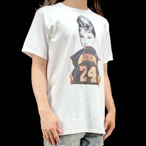 新品 未使用 オードリーヘプバーン NBA LAレイカーズ 永久欠番24 コービーブライアント バスケユニフォーム Tシャツ ユニセックス Lサイズ