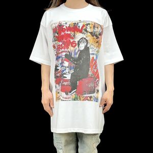 新品 ミスターブレインウォッシュ チンパンジー バンクシー映画 アーティスト 大きい オーバー サイズ ビッグ プリントTシャツ XXXLサイズ