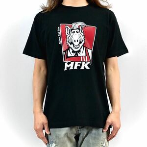 新品 ALF アルフ メルマック星 宇宙人 KFC ケンタッキー フライドチキン カーネルサンダース Tシャツ Mサイズ タイト スリム ビッグ ワイド