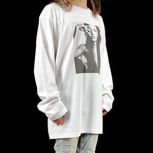 新品 アンジェリーナジョリー 17歳のカルテ トゥームレイダー ハリウッド 映画 女優 オーバーサイズ ワイド ロンT 長袖 Tシャツ 4XLサイズ