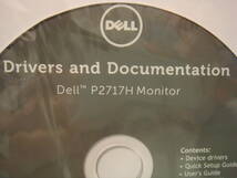 ★未開封★DELL P2717H　Monitor★Drivers and Documentation★_画像2