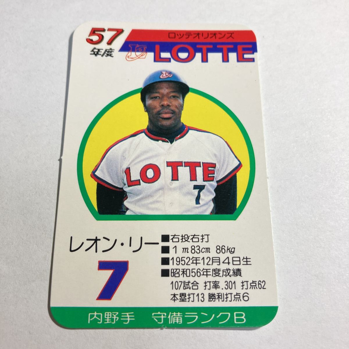 タカラプロ野球カード 昭和56年度版 ロッテオリオンズ 30枚セット-