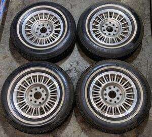 送料無料　195/75R14 92S ( MILESTAR) TOURING SLE アルミホイール付き　PCD114.3 14×5.5J ＋27 5穴　ハブ径65 4本　C.3