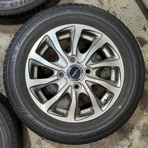 送料無料　155/65R13 73S（ブリヂストン）ECOPIa NH100C アルミホイール付き　PCD100 13×4.00B インセット45 4穴　ハブ径73 4本　C.5_画像3