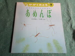 【かがくのとも ２８０号/あめんぼ】吉谷昭憲/立川周二：監修/みずのうえでくらすむし/折込ふろく無し/記名無し/１９９２年発行/月刊予約絵