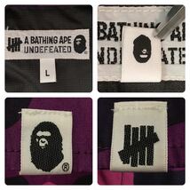 undefeated × BAPE M65 military jacket Lサイズ purple camo a bathing ape BAPE エイプ ベイプ アベイシングエイプ ジャケット 迷彩 b53_画像8