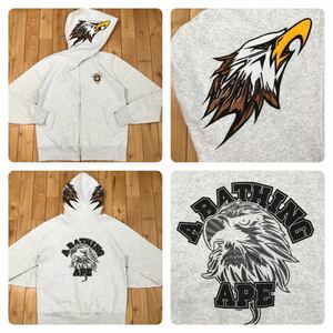 ★XL★ EAGLE FULL ZIP HOODIE a bathing ape BAPE エイプ ベイプ アベイシングエイプ イーグル パーカー Light gray vp6