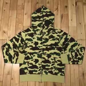 1st camo yellow green フルジップ パーカー Mサイズ BAPE full zip hoodie a bathing ape エイプ ベイプ アベイシングエイプ 迷彩 ma4