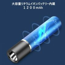 ■【２個セット】ポータブルLED式懐中電灯（グレー） ミニ懐中電灯 ミニライト ポータブルライト_画像3