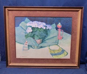 Art hand Auction 489615 Aquarell von Sanji Itakura Vorläufiger Titel: Stillleben Gründungsmitglied der Japan Watercolour Painting Society, Malerei, Ölgemälde, Stilllebenmalerei