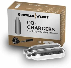 Growlerwerks Ukeg 64 CO2 Chargers 8G, коробка 10