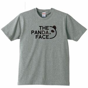 【送料無料】【新品】THE PANDA FACE パンダフェイス Tシャツ パロディ おもしろ プレゼント メンズ グレー XLサイズ