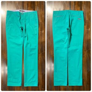 K086TC men's pants Arnold Palmer Arnold Palmer green chino stretch large size / approximately W36 postage 520 jpy 