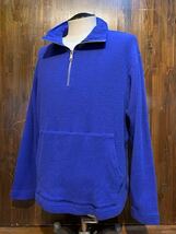 K028TC メンズ カットソー VICTIM ヴィクティム コットン 長袖 セーター ニット ブルー 青 大きいサイズ / XL_画像1