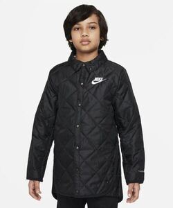 新品 140㎝ NIKE ナイキ スポーツウェア サーマフィット ジュニア シンセティックフィル ジャケット ブラック 黒