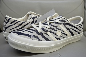 新品未使用 CONVERSE コンバース STAR&BARS ZEBRA SUEDE OX スエード レザー ジブラ柄 1CL755 US7.5 26センチ 定価14,300円 送料無料