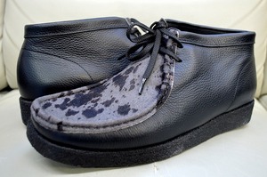  new goods unused Padmore & Barnespado moa & bar nz black black cow pattern wala Be boots size 9 free shipping 