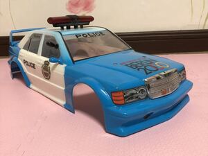 送料無料 1/10 メルセデスベンツ 190E ポリスカー ラジコン ボディ タミヤ TAMIYA MERCEDES BENZ POLICE CAR