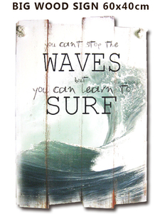 ★ Создайте пространство, где вы можете почувствовать бриз западного побережья! Американский деревянный знак L Waves Surf WB2005 Акула Деревянный знак Surf Sea Beach Wave