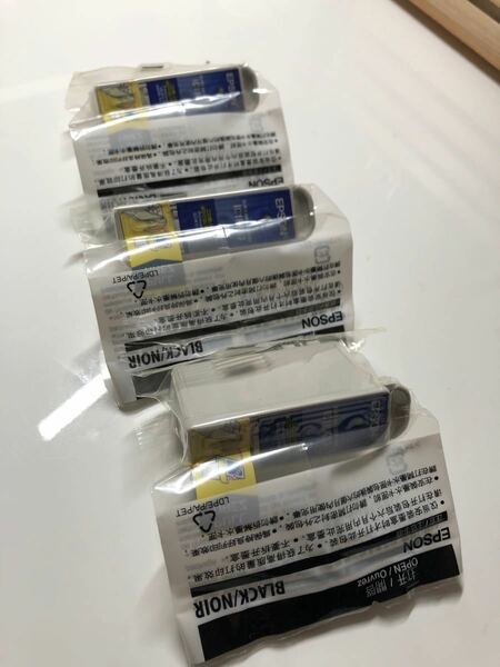 【ジャンク品】 EPSON インクカートリッジ IC1BK13W ブラック3個